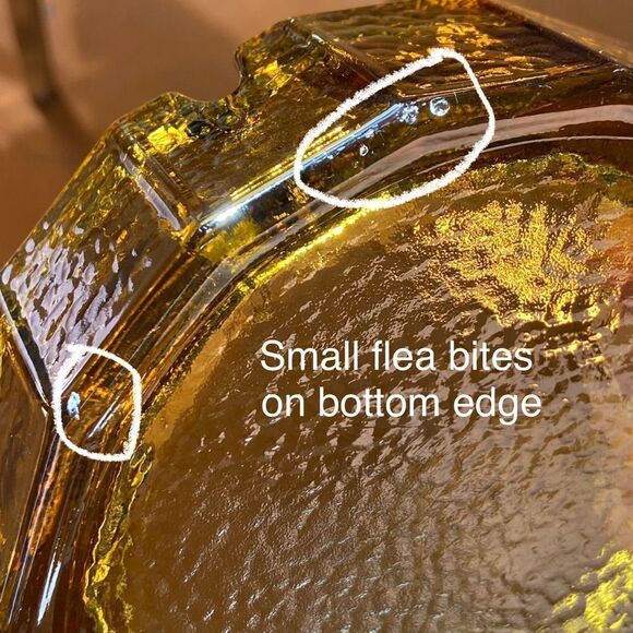 Vintage Mid Century Blenko Honey Amber Gold Ashtray - Picture 6 of 6